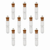 8pc Glass Hourglass Bottle Cork Pin Jewelry Set DIY Pendant Necklace Charms