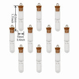 8pc Glass Hourglass Bottle Cork Pin Jewelry Set DIY Pendant Necklace Charms