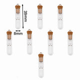 8pc Glass Hourglass Bottle Cork Pin Jewelry Set DIY Pendant Necklace Charms