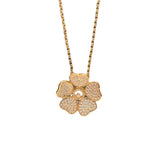SNPQ Diamond Necklace Red Hot Collarbone Chain Pendant