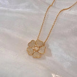 SNPQ Diamond Necklace Red Hot Collarbone Chain Pendant
