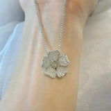 SNPQ Diamond Necklace Red Hot Collarbone Chain Pendant