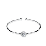 SNPQ 925 Silver Moissanite Round Bag Bracelet Women Live Direct