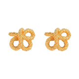 SNPQ Retro Twist Metal Knotted Earrings for Women