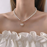 Vintage Heart Diamond Necklace for Women