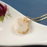 Retro Silver Inlaid Hotan Jade Pendant Necklace for Women