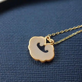 Retro Silver Inlaid Hotan Jade Pendant Necklace for Women