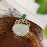 Vintage Chinese Palace Style Ruyi Women's Pendant Necklace