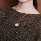 Vintage Chinese Palace Style Ruyi Women's Pendant Necklace