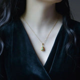 Silver Inlaid Turquoise Gourd Pendant Necklace