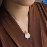 SNewsilver Inlaid Hetian Jade Ruyi Niche Craftsmanship Jewelry
