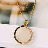 New Silver Inlaid Natural Hetian Jade Pendant Necklace