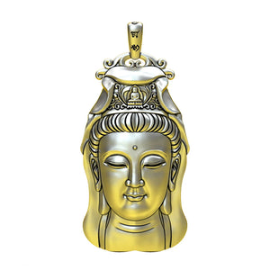 Buddha Head Avalokitesvara Pendant Necklace
