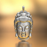 Buddha Head Avalokitesvara Pendant Necklace