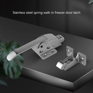 SODIAL(R) Stainless Steel Spring Loaded Freezer Cooler Door Handle Latch