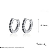 SODROV Zircon Hoop Earring Classic Gothic Women's Accessories