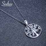 SODROV Tree of Life Necklace Platinum Plated Choker Chain