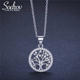 SODROV Tree of Life Necklace Platinum Plated Choker Chain