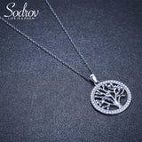 SODROV Tree of Life Necklace Platinum Plated Choker Chain
