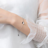 925 Silver Aircraft Bracelet Zircon Star Fine Jewelry