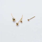 925 Silver Stud Earrings Geometric Star Round Accessories for Women