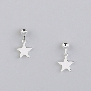 925 Silver Stud Earrings Geometric Star Round Accessories for Women