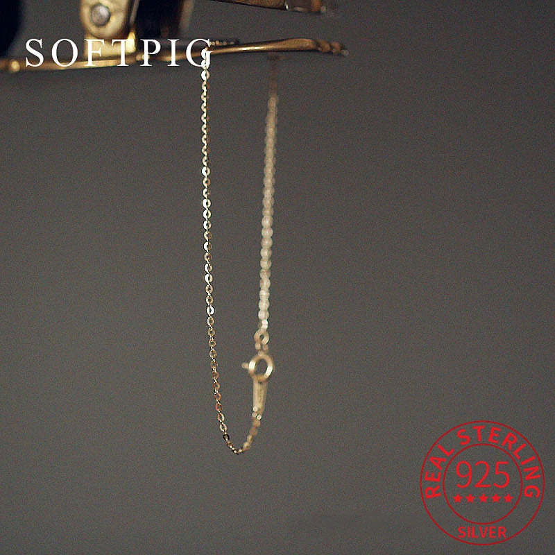 925 Sterling Silver 14K Chain Charm Bracelet Minimalist Accessories
