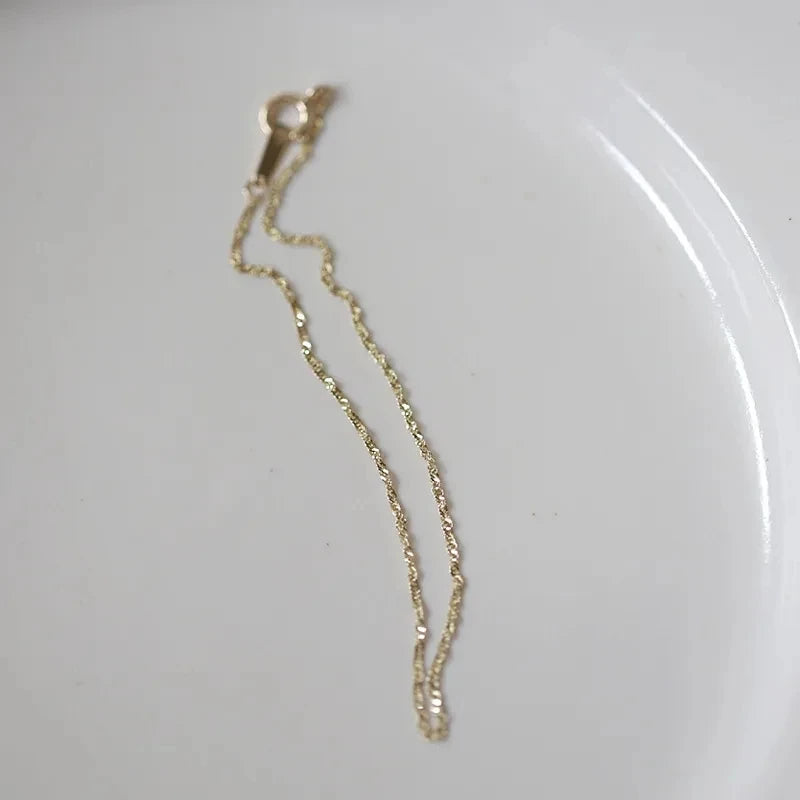 Geometric Chain Bracelet 925 Sterling Silver 14K for Women