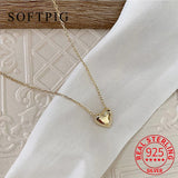 925 Silver Plated 14K Heart Pendant Choker Necklace