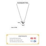 925 Silver Plated 14K Heart Pendant Choker Necklace