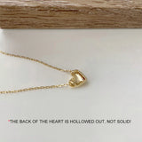 925 Silver Plated 14K Heart Pendant Choker Necklace