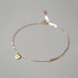 925 Silver 14K Plated Heart Charm Bracelet Women Wedding Jewelry