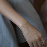 925 Silver Star Charm Bracelet 14K Plated Women Fine Jewelry