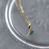 925 Silver Zircon Rose Flower Pendant Choker Necklace