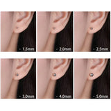 925 Sterling Silver Bead Stud Earrings for Women Classic Jewelry