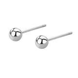 925 Sterling Silver Bead Stud Earrings for Women Classic Jewelry