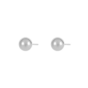 925 Silver Bead Stud Earrings Minimalist Jewelry Geometric Accessories