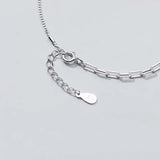 925 Sterling Silver Asymmetric Chain Star Bracelet for Women Party
