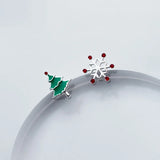925 Sterling Silver Asymmetry Stud Earrings For Woman Party