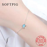 925 Silver Enamel Whale Bracelet Classic Fine Jewelry Summer