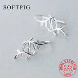 925 Sterling Silver Leaves Drop Earrings For Women - Fine Jewelry