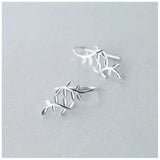 925 Sterling Silver Leaves Drop Earrings For Women - Fine Jewelry