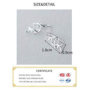 925 Sterling Silver Leaves Drop Earrings For Women - Fine Jewelry