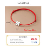 925 Silver Cloud Red Rope Bracelet Classic Party Jewelry