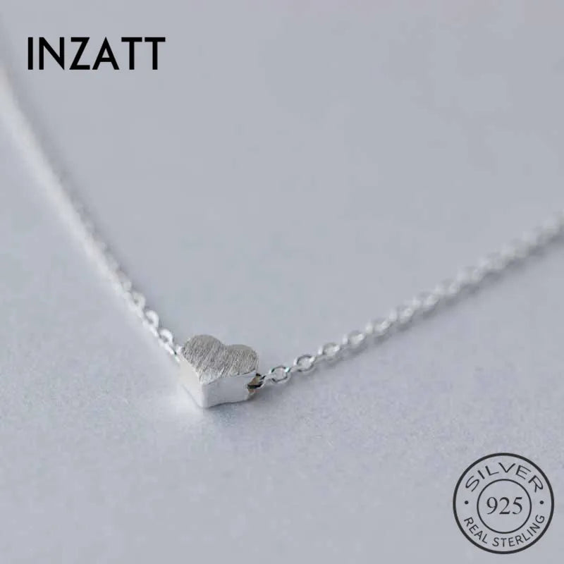 925 Silver Frost Heart Choker Necklace Wedding Party Jewelry
