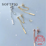 925 Silver Tassel Drop Earrings Classic Fine Jewelry