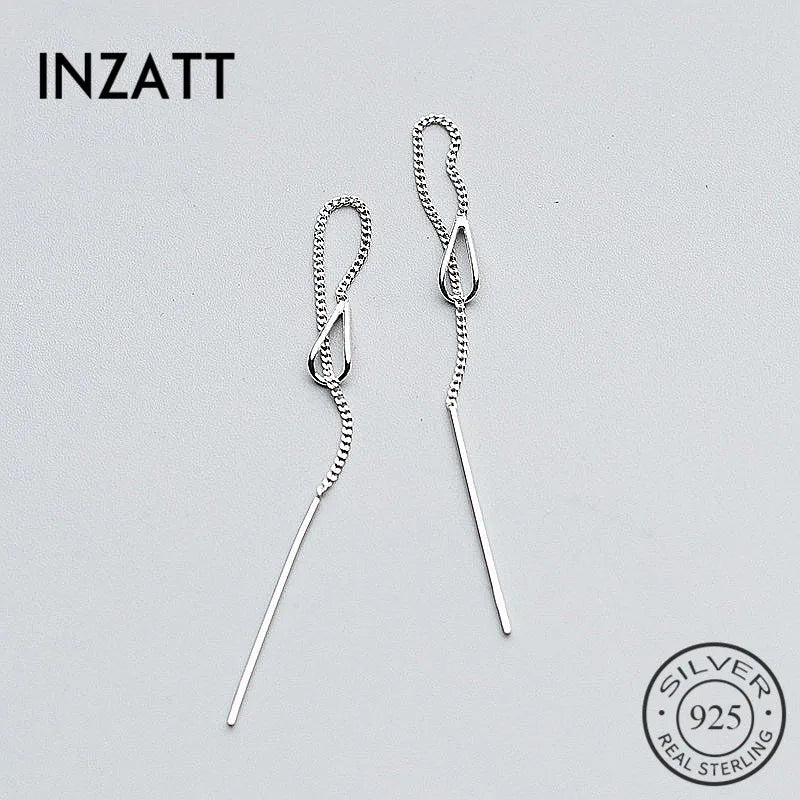 925 Silver Tassel Stick Bar Dangle Earrings