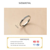 925 Sterling Silver Geometric Adjustable Ring Fine Jewelry