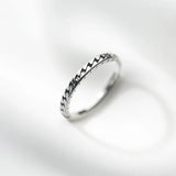 925 Sterling Silver Geometric Adjustable Ring Fine Jewelry