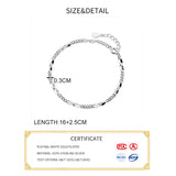 925 Silver Geometric Bracelet Women Party Minimalist Fine Jewelry